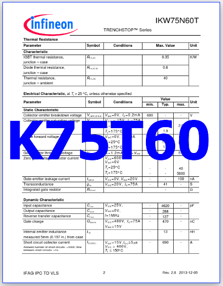 K75T60 datasheet igbt