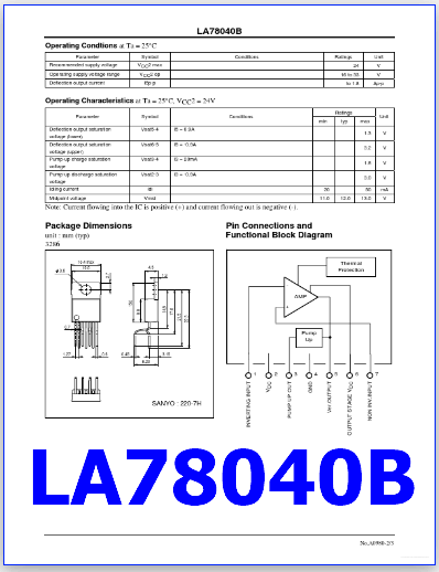 LA78040B pinout datasheet