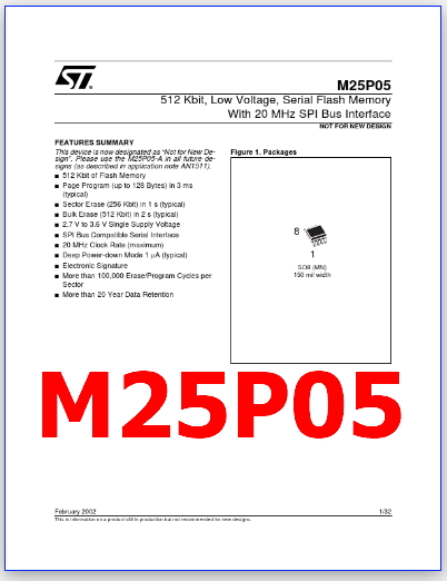 M25P05 pdf memory