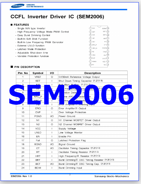 SEM2006 pinout pdf samsung