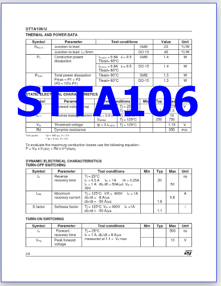 STTA106 datasheet