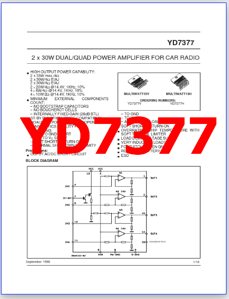 YD7377 pdf amplifier
