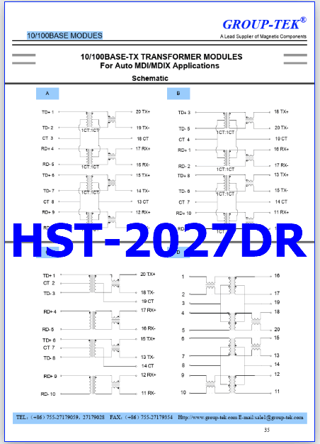 HST-2027DR Transformer
