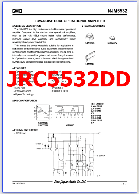 JRC5532DD pdf datasheet