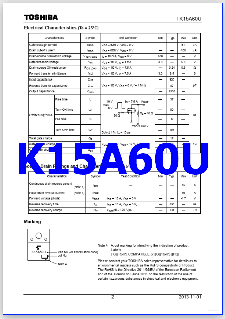 K15A60U mosfet pdf