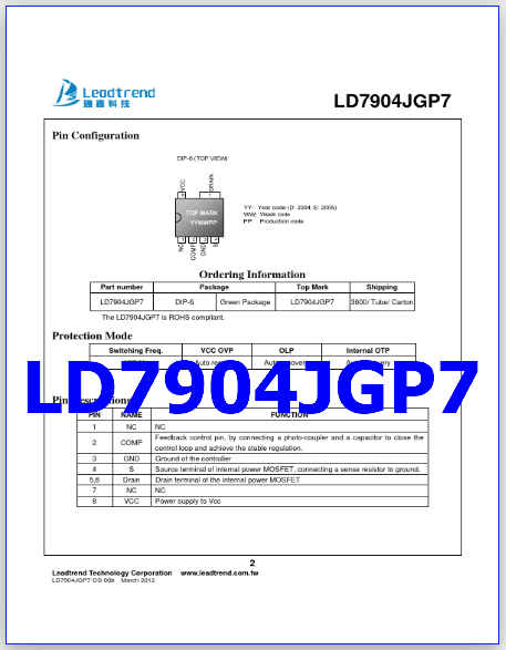 LD7904JGP7 pinout