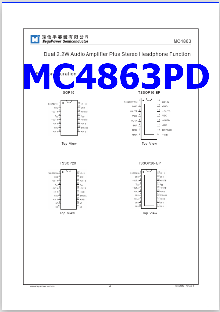 MC4863PD pinout amplifier