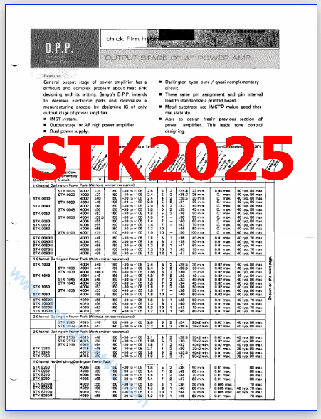 STK2025 pdf datasheet