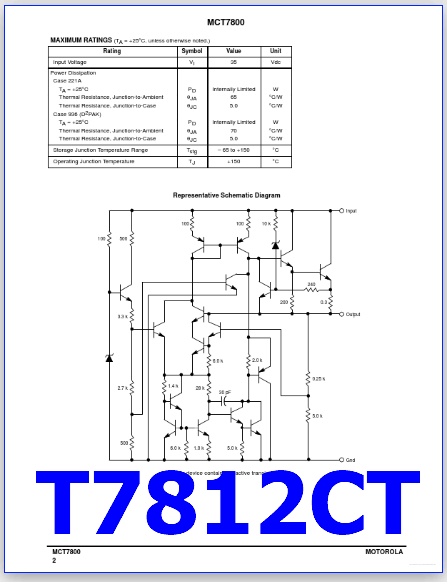 T7812CT datasheet regulator