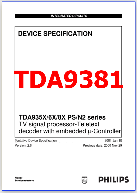 TDA9381 pdf datasheet