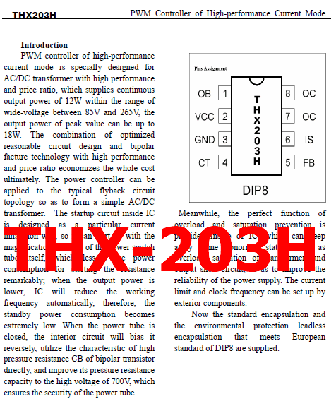 THX-203H pinout controller