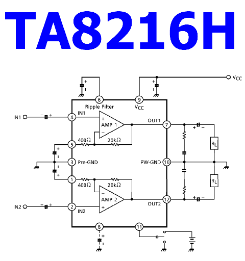 TA8216H circuit diagram