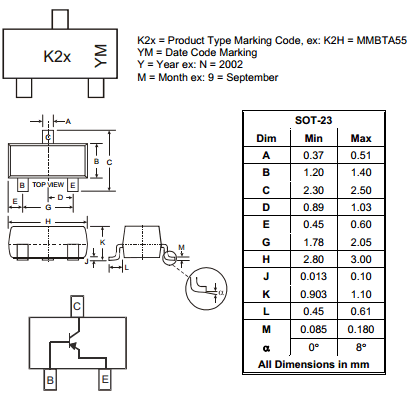 MMBTA55 datasheet