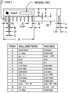 THAT2155 datasheet