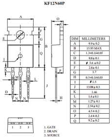 KF12N60F datasheet