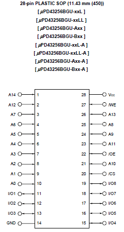 UPD43256BGW-A85-9KL datasheet